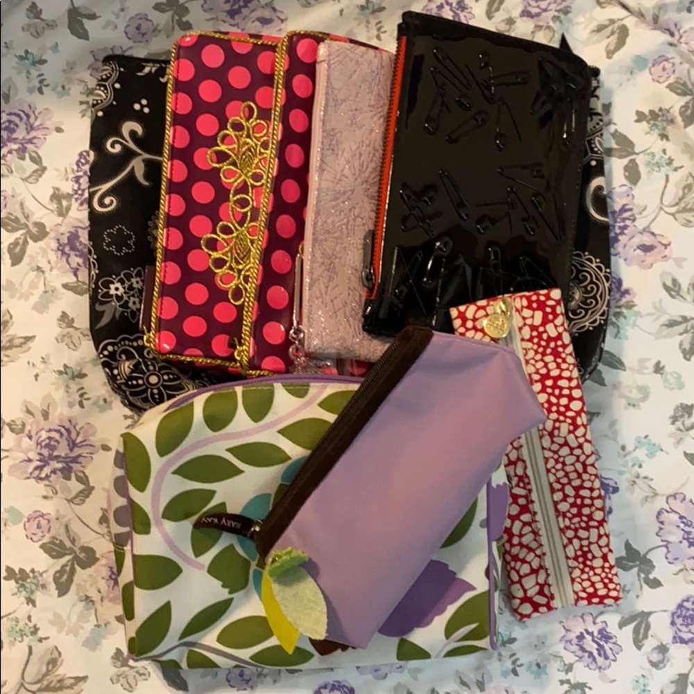 Cosmetic Bags Lot - 8 bags